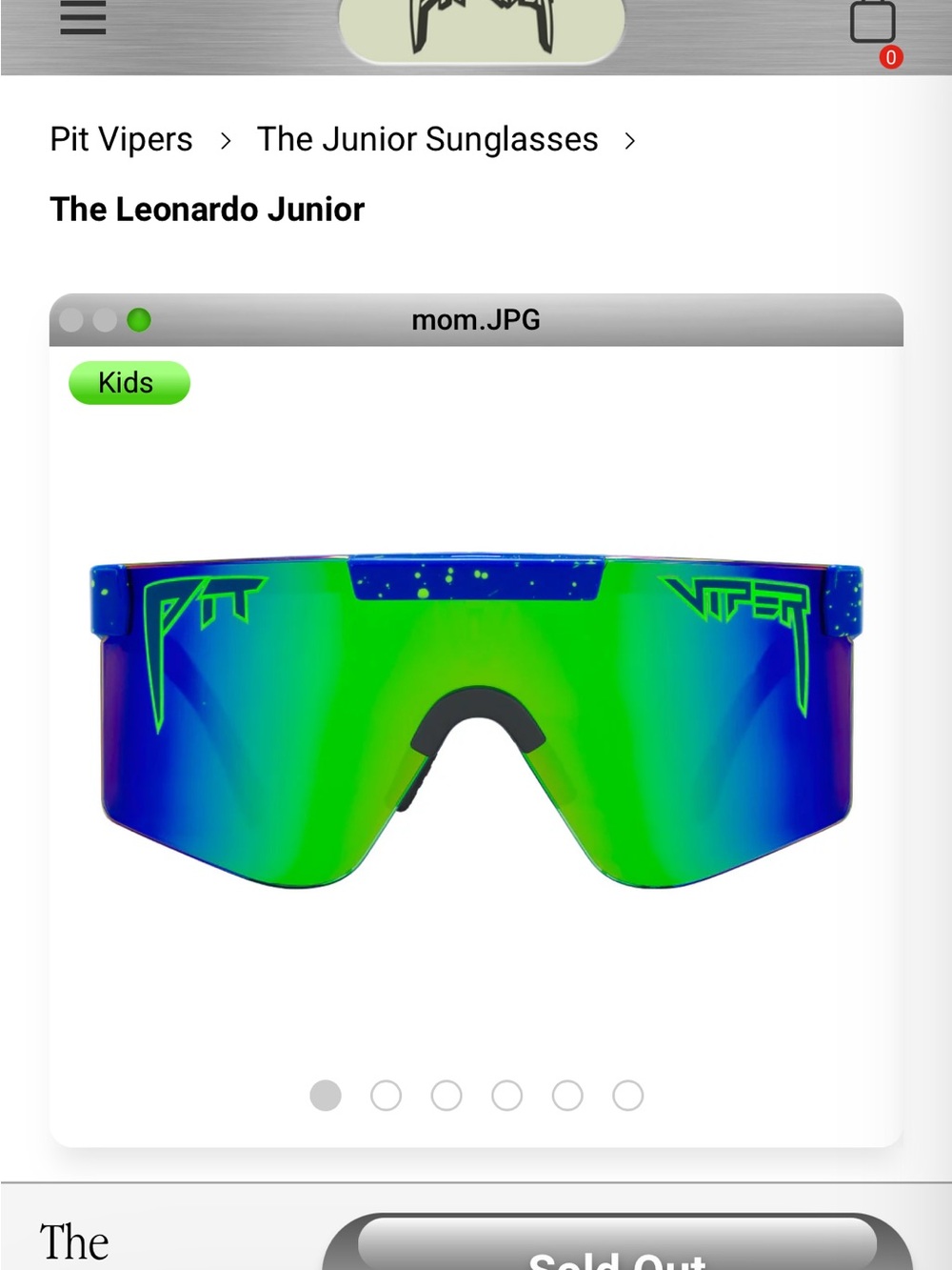 Pit Viper Kids Sunglasses Green Blue Mirror Leonardo Junior